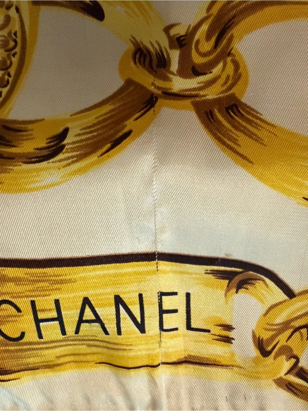 Authentic Vintage CHANEL Silk Scarf-COA